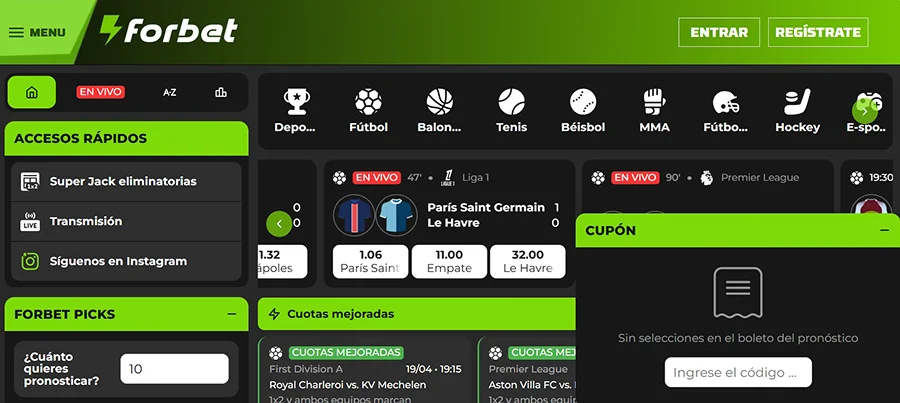 apuestas deportivas en vivo Forbet Ecuador