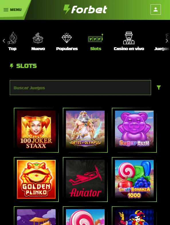 tragamonedas y casino Forbet desde celular