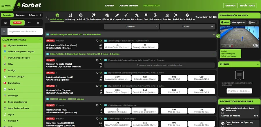 apuestas deportivas en vivo Forbet escritorio